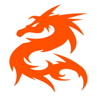 Tribal Dragon Decal (Orange)